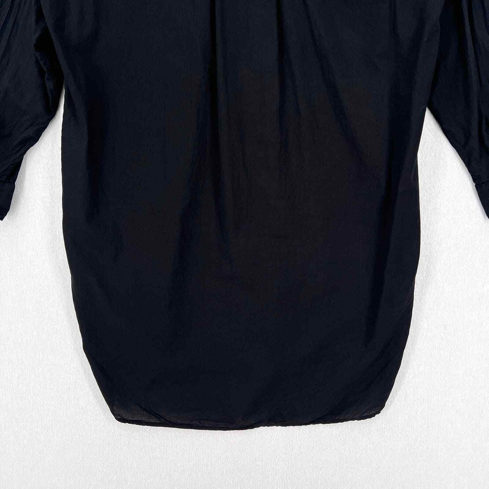 Felicite Shirt Dress Women 2 Black Button Up Long Sleeve Cotton Tunic - Picture 7 of 15